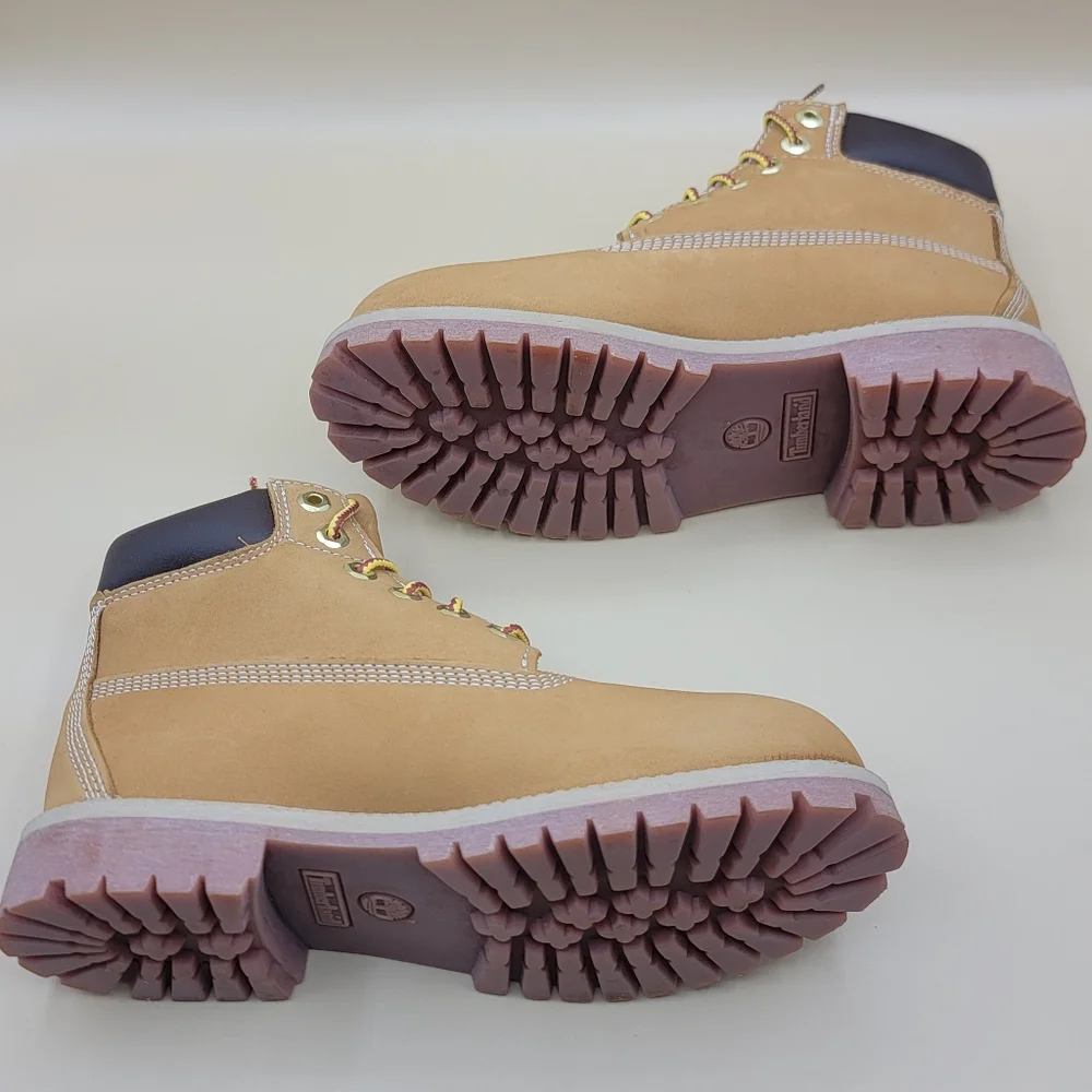 Timberland Premium 6 Inch Waterproof Wheat Boots Youth Kids Size 3 M New W/Box